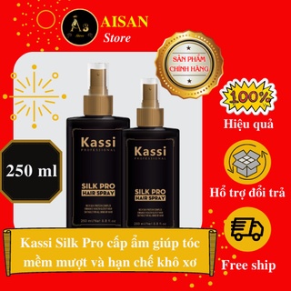 Xịt dưỡng tóc Kassi Silk Pro Hair Spay 250ml - Phục hồi hư tổn, cấp ẩm, ngăn rụng tóc