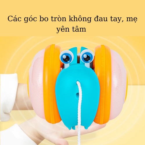 Đồ chơi ốc sên Turbo dây kéo có nhạc và đèn vui nhộn cho bé 1 - 3 tuổi Master Kids