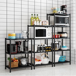 Kệ Inox 304 Có Lớp Sơn Đen Để Đồ Đa Năng chống han gỉ Kệ lò vi sóng Có bánh xe VANDO