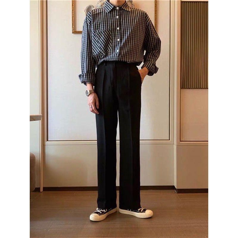 QUẦN TÂY ĐEN SUÔNG ĐEN NAM HÀN QUỐC | BigBuy360 - bigbuy360.vn