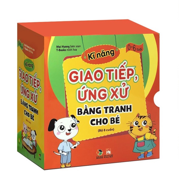 Sách - Kỹ Năng Giao Tiếp Ứng Xử Bằng Tranh Cho Bé - Bộ 8 Cuốn - Sách Cho Bé