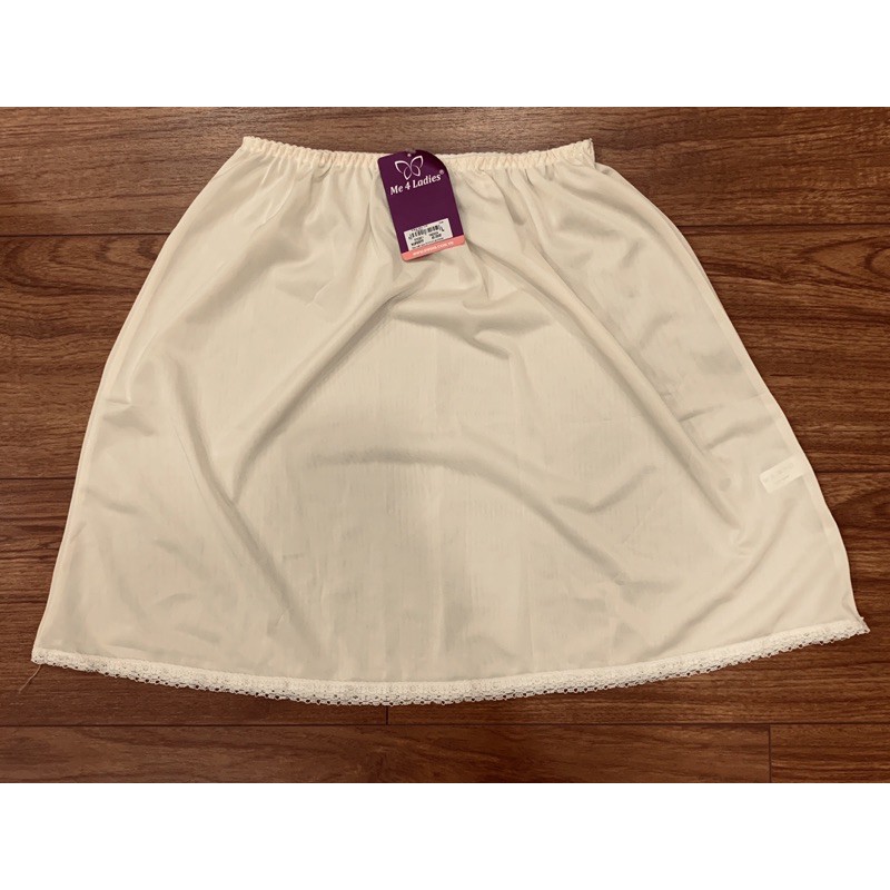 Chân váy ren lưng thun / Váy lót nữ dáng ngắn, thiết kế vải satin, kiểu cạp chun, thuần màu sắc chống Trong Suốt Váy | BigBuy360 - bigbuy360.vn