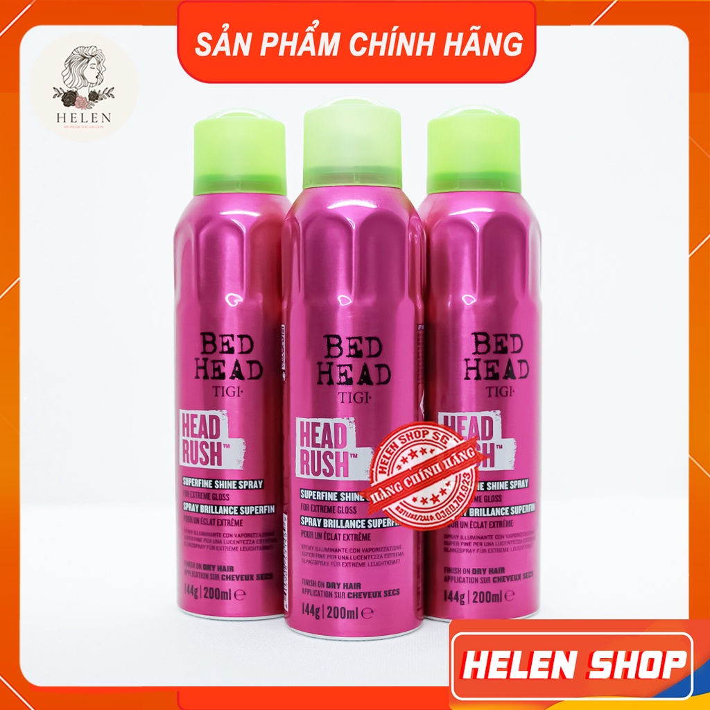 TIGI Xịt Sương Siêu Mịn Tạo Độ Bóng Tigi Bed Head Headrush 200ml