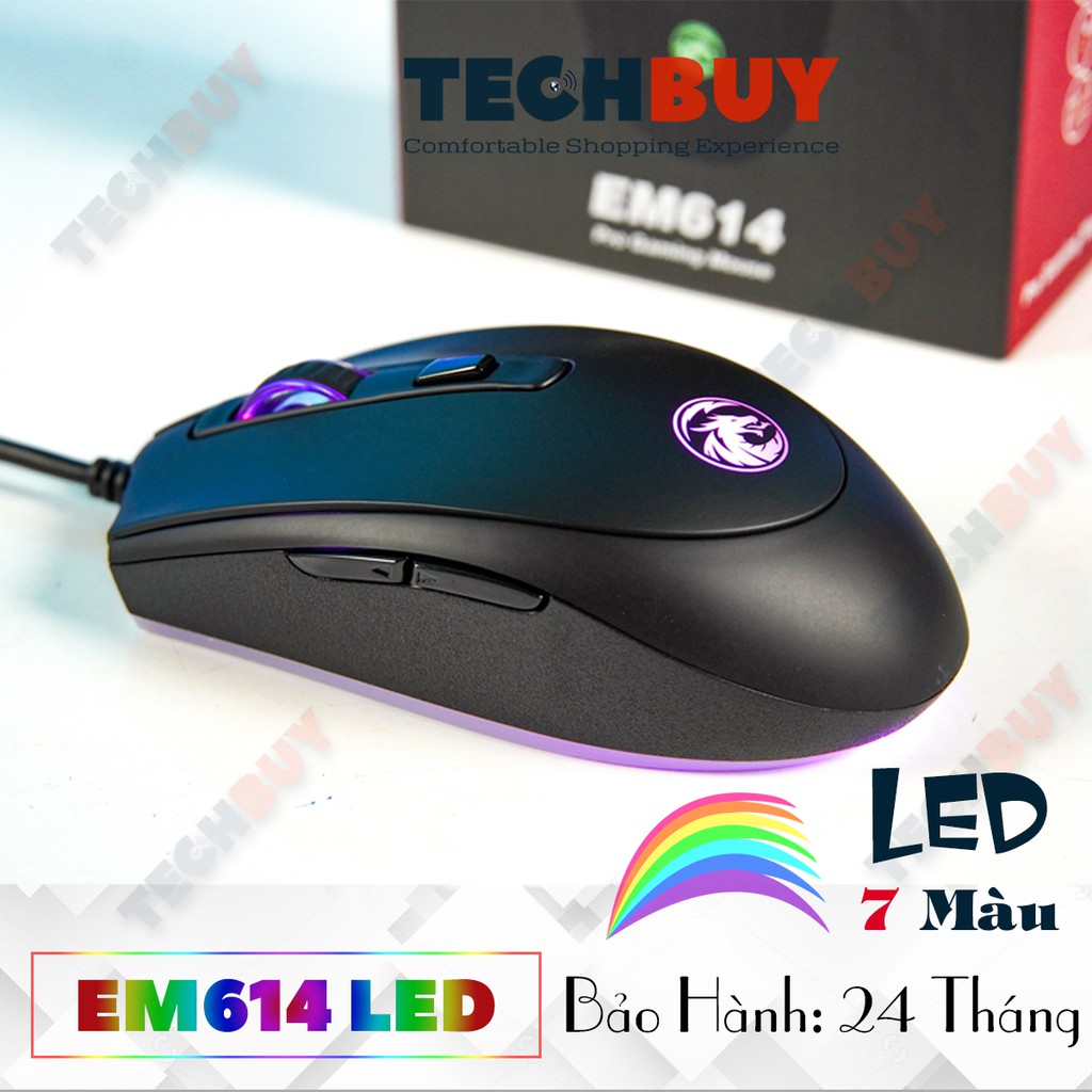 Chuột Gaming E-Dra EM614 LED, màu đen - BH 24 Tháng Toàn Quốc I Gaming Mouse EDra EM614 RGB, Black