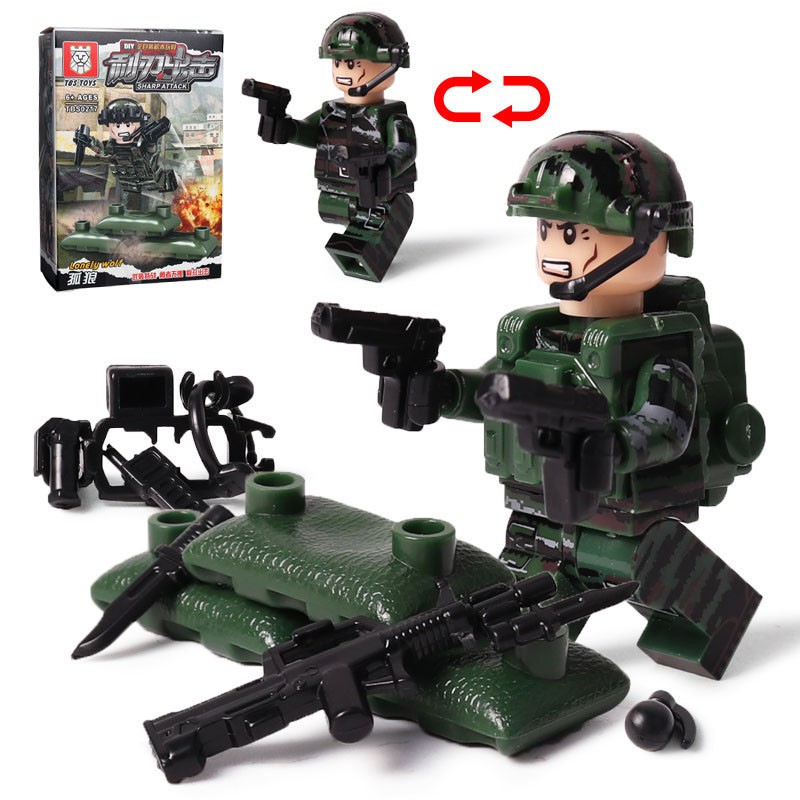 Minifigures - Combo 6 lính quân sự TBS trang bị đầy đủ vũ khí - U.S Army