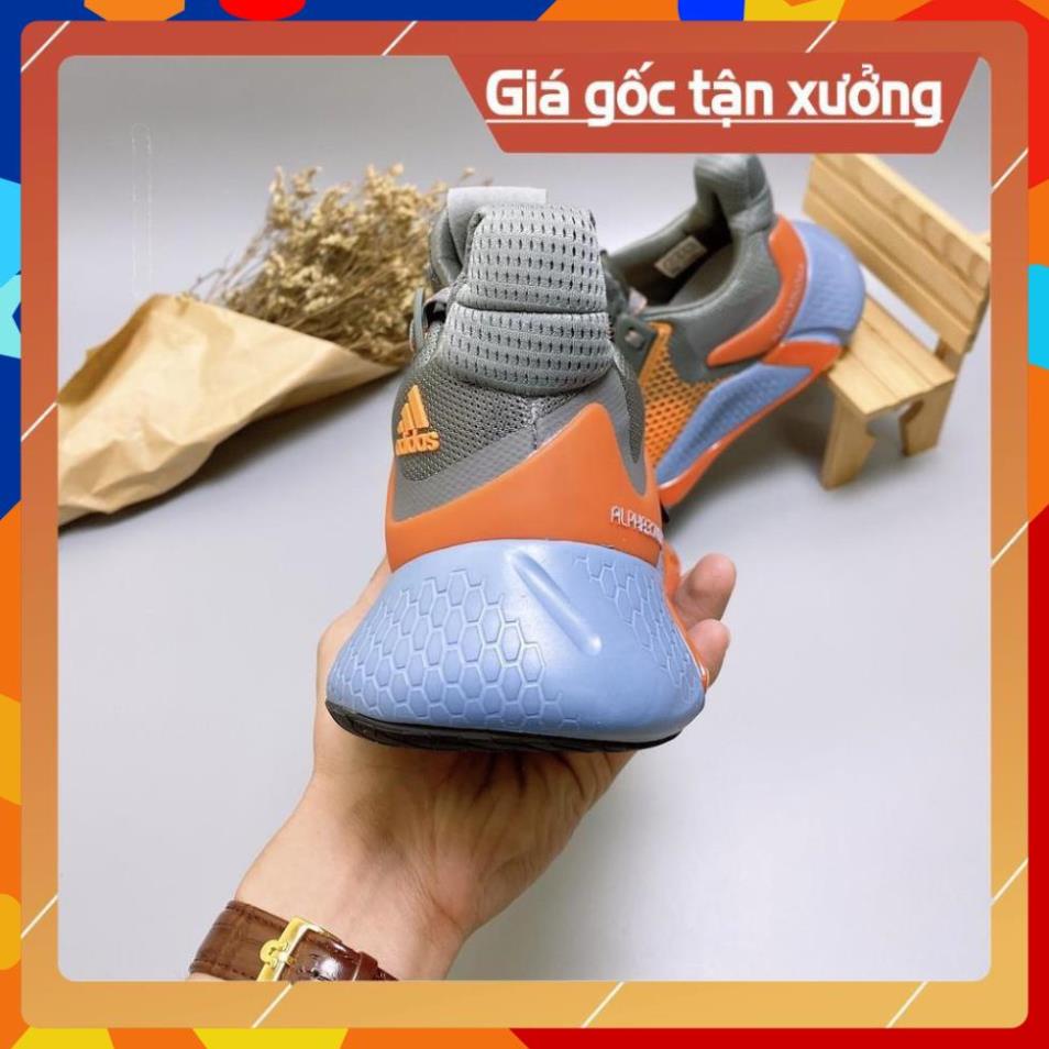 [FreeShip+Giá Hủy Diệt] Giầy Alphabounce xịn sò Full phụ kiện, Giày Sneaker Alphabounce 2020 xám cam , Hót trend