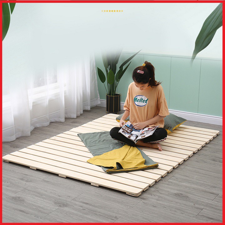 Giường cuộn trải sàn thông minh 60cmx180cm - giường cuộn gỗ thông - giường pallet thông minh