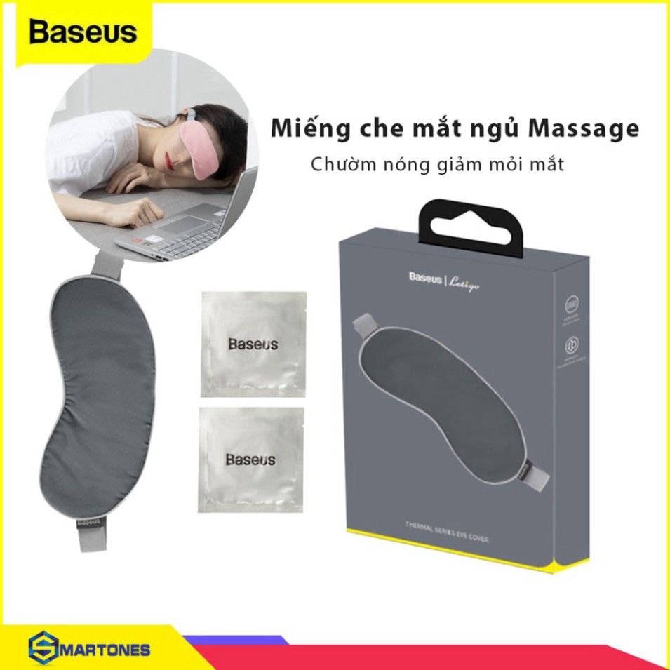 Bịt mắt ngủ Baseus Thermal Series Eye Cover chức năng massage, chườm nóng giảm mỏi mắt