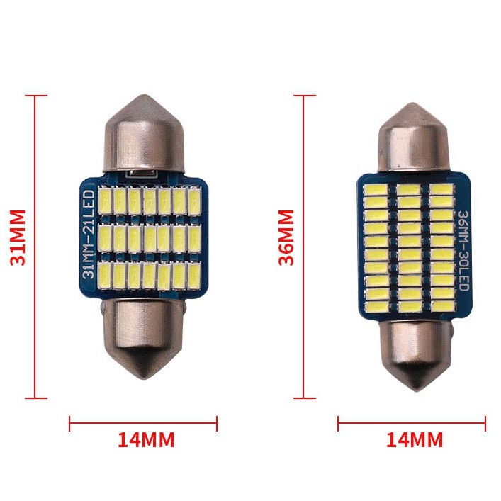 Bóng LED trần, đọc sách, cốp, chip 3014 festoon F3014-36 kích thước 39mm
