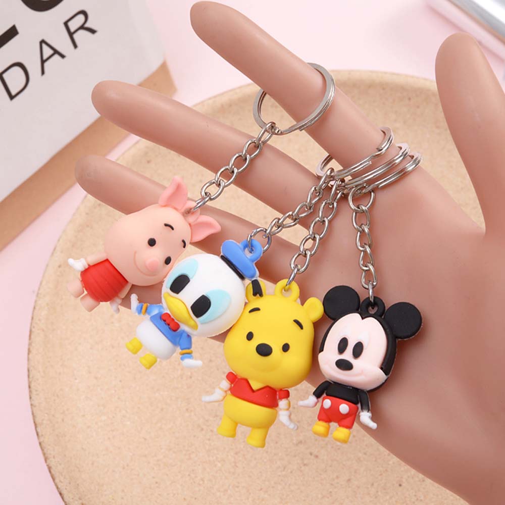 Móc Chìa Khóa Hình Chuột Mickey Minnie Donald Dễ Thương