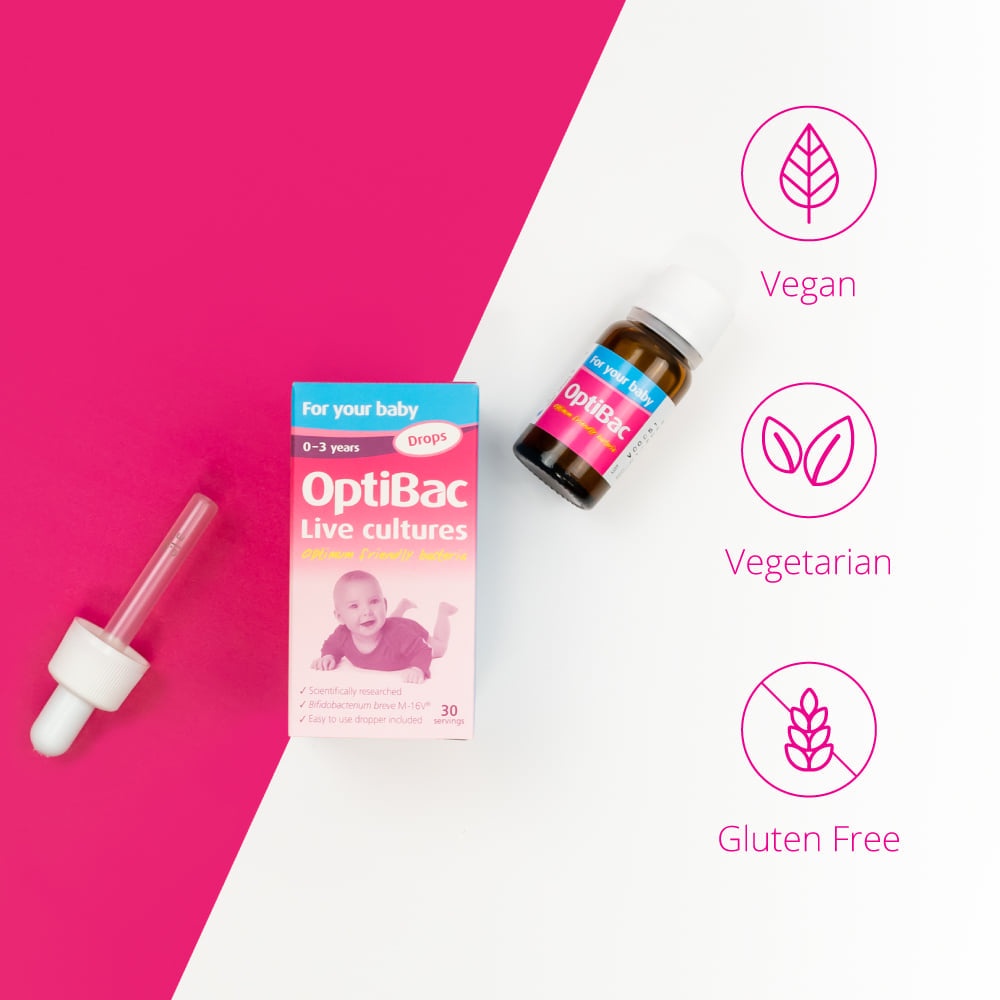 Men vi sinh Optibac hồng dạng giọt 0-3y - Anh