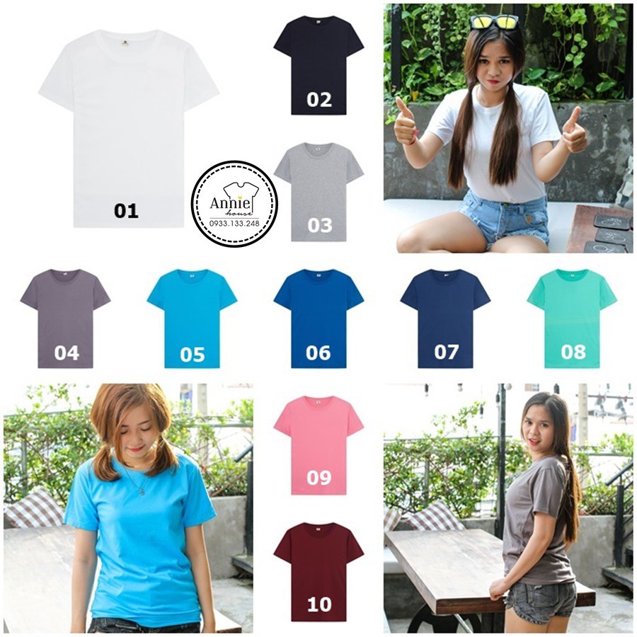 Áo thun trơn nhiều màu Thái Lan, unisex Nam Nữ | Shopee Việt Nam. Mẫu mới 2019. Còn hàng