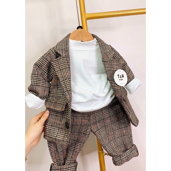 Set vét dạ 3 chi tiết cho bé trai