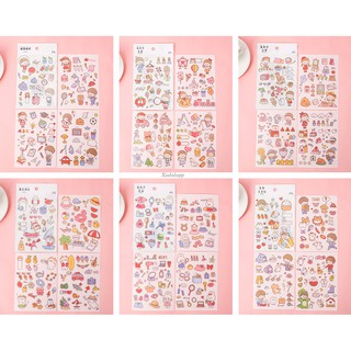 Set 4 Tấm Sticker Cô Gái Dễ Thương