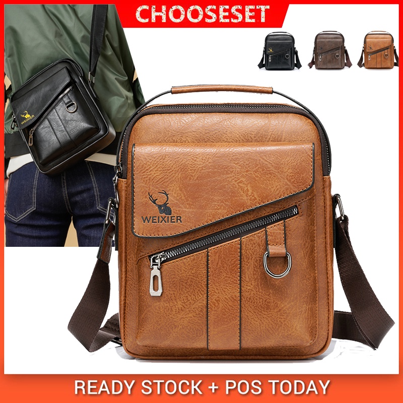 Túi Da Đeo Chéo Phong Cách Vintage Sang Trọng Cho Nam | BigBuy360 - bigbuy360.vn