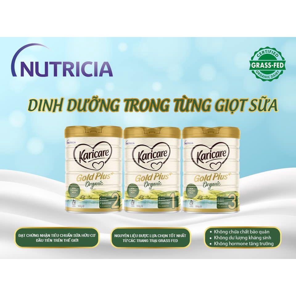 Sữa hữu cơ Karicare organic gold plus số 2 của Úc loại 900 gram