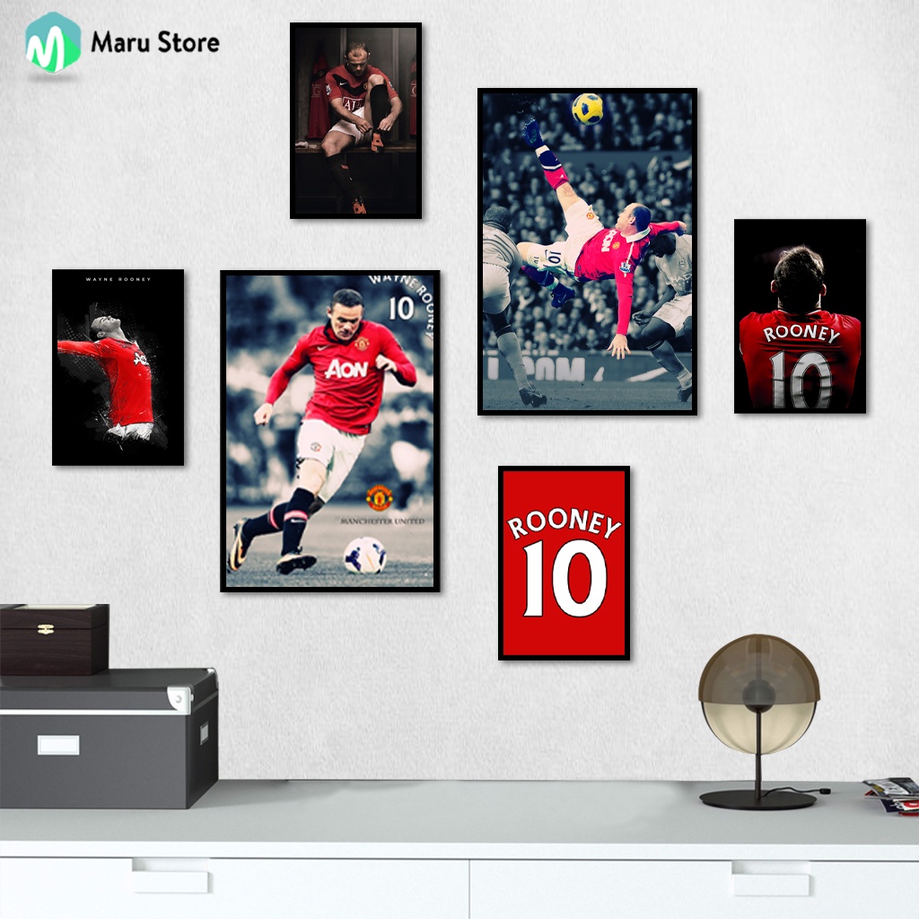 Bộ 6 Tranh Rooney Trong Màu Áo Manchester United
