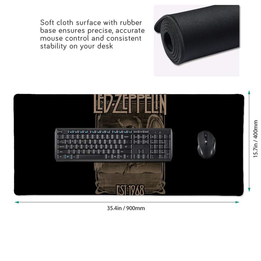 Led Zeppelin Faded Falling Merchandise Mouse Pad Waterproof Mousepads for Laptops Computers and Pc