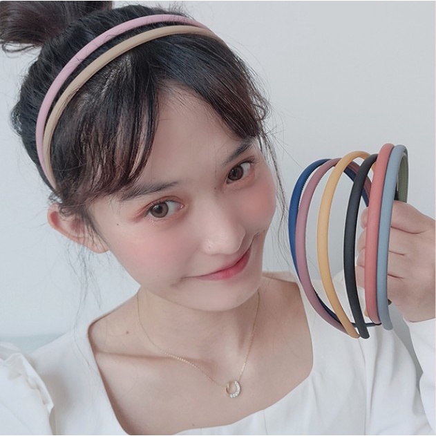 Băng Đô Cài Tóc Bằng Resin Mỏng Màu Kẹo Chống Trượt Thời Trang Cho Nữ