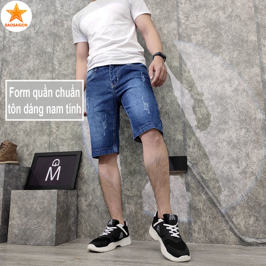 Quần short nam [ HÌNH THẬT ] jean đẹp chuẩn siêu bền SG413 Saosaigon | BigBuy360 - bigbuy360.vn