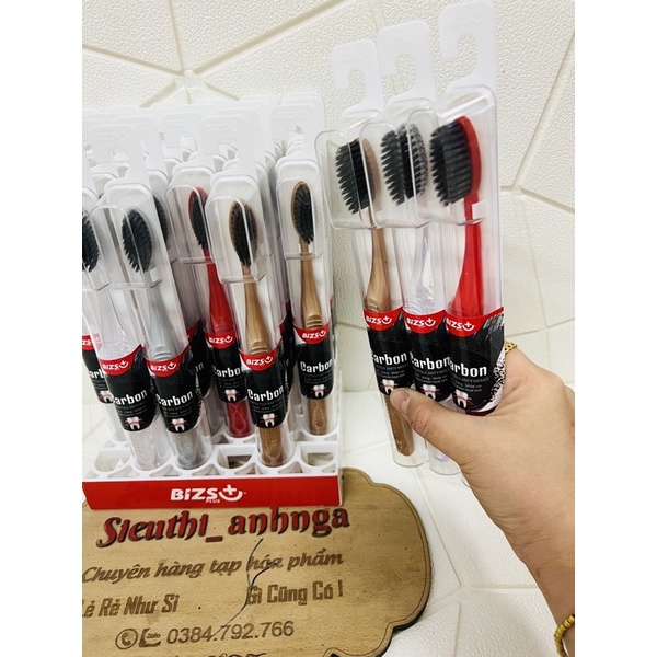 Bàn Chải Đánh Răng Bizs+ Tinh Chất Ngọc Trai/Carbon bị Siêu Mềm