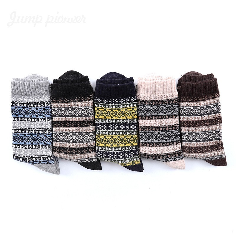 Bộ 5 Đôi Tất Nam Thổ Cẩm Vintage Sang Trọng