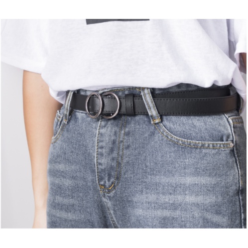 Thắt lưng nữ không lỗ 2 khoen tiện dụng, dây nịt phong cách Ulzzangs, phụ kiện thời trang dây nịt TL006 - Filibra