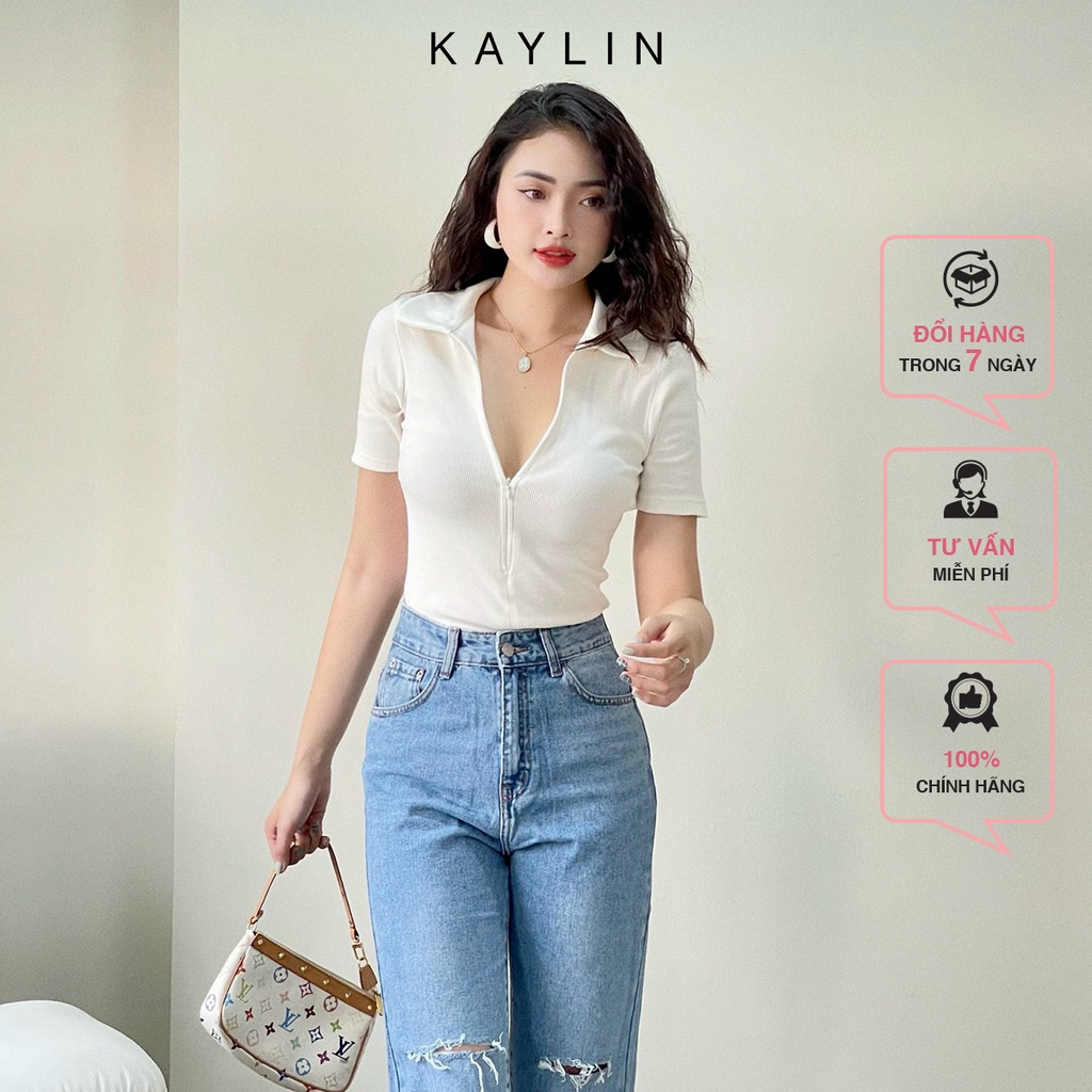 Áo thun gân có cổ N1651 - KAYLIN