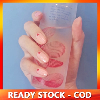 Set 24 Móng Tay Giả Họa Tiết Trái Tim Đỏ Đơn Giản Xinh Xắn Trang Trí Móng Nghệ Thuật