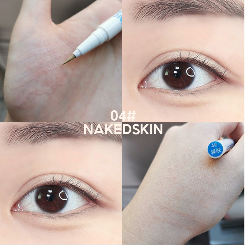 Bút Kẻ Mắt Nước Màu Trắng/Đen Ánh Ngọc Trai Chống Thấm Nước Phong Cách Hàn Quốc