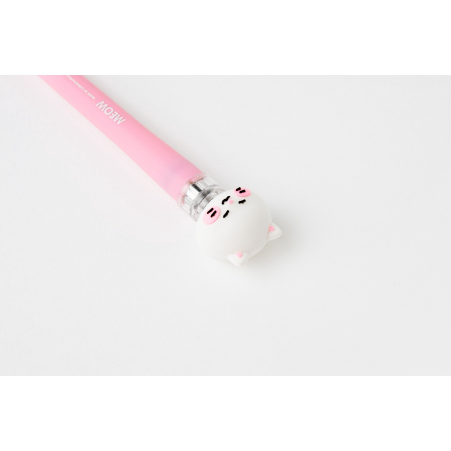 Bút Mực Đen ARTBOX Hàn Quốc Đầu Xoay Tích Hợp Đèn Đầu Hình Mèo Màu Hồng
