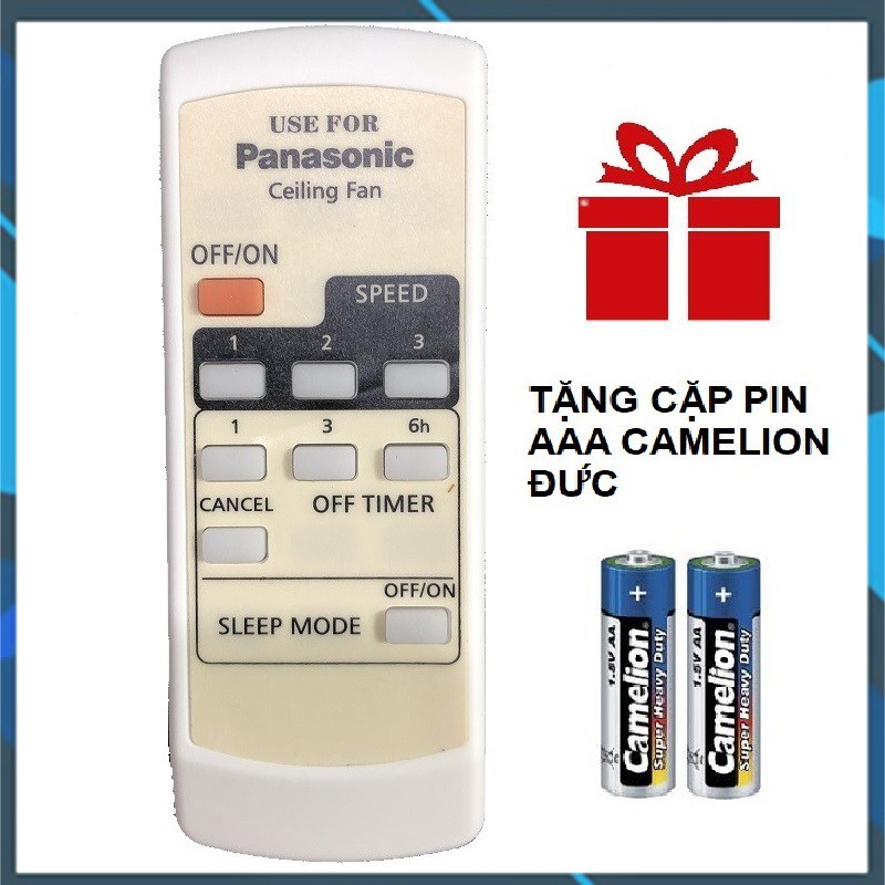 Remote điều khiển quạt trần Panasonic 4 cánh - Tặng pin