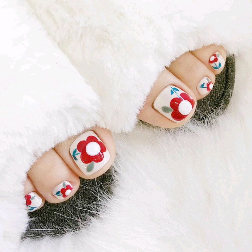 Miếng dán dùng trang trí móng chân thiết kế chống thấm nước và lâu trôi màu