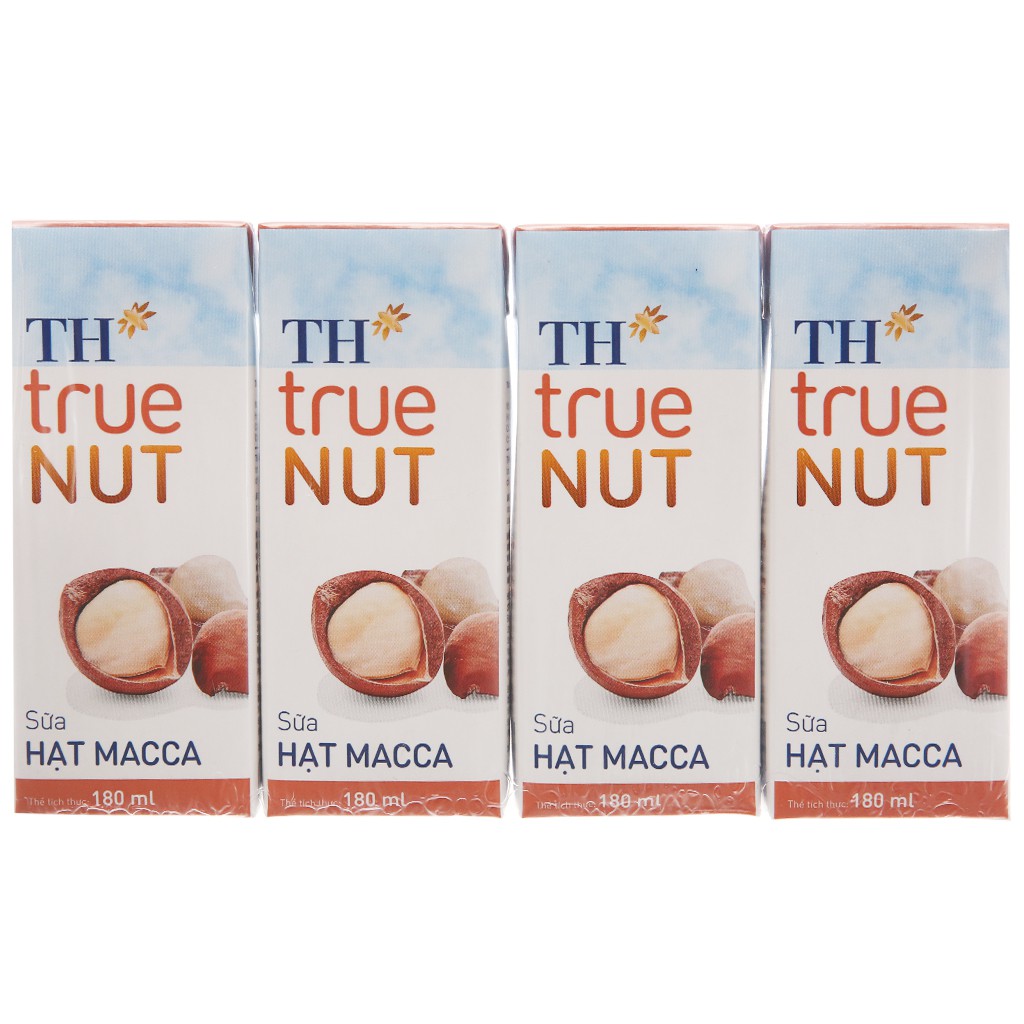 Sữa hạt Macca TH true NUT 180 ml x 4 hộp