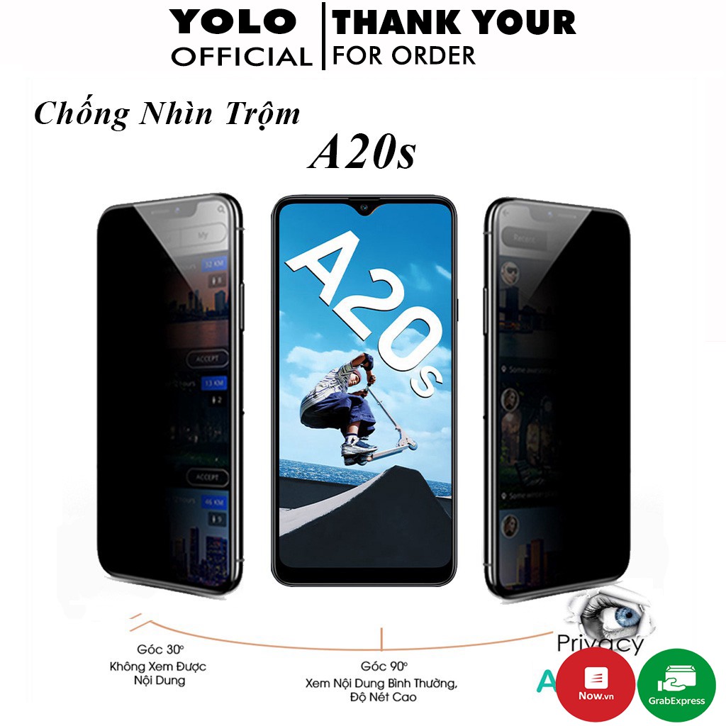 Cường lực samsung A20s Chống Nhìn Trộm Full Màn Cảm ứng mượt CT