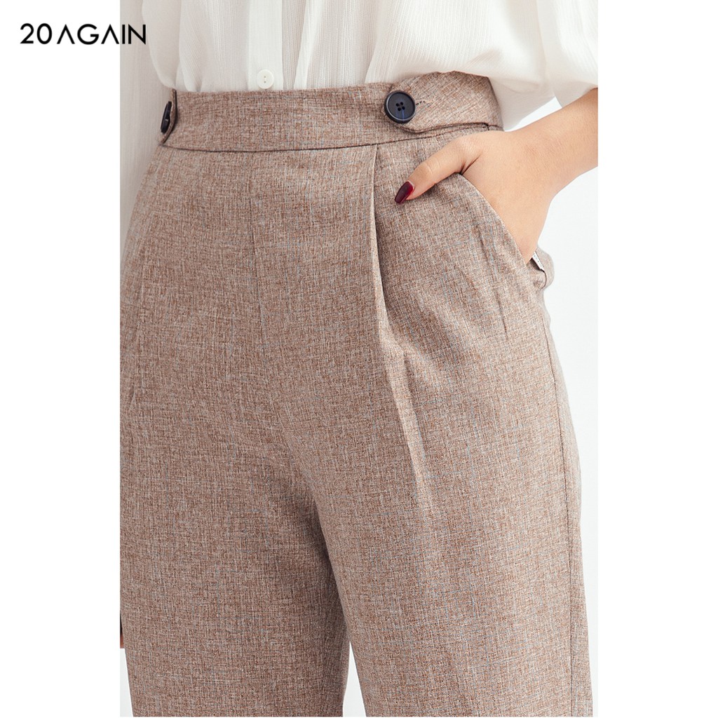 Quần suông nữ xếp 2 ly 20AGAIN đủ màu, đủ size, thanh lịch sang trọng QAA1121 | BigBuy360 - bigbuy360.vn