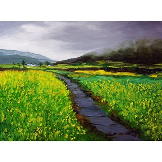 Tranh in canvas VTC LunaCV-0264 - đồng lúa vàng, 70 x 50cm