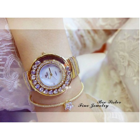 Đồng Hồ Nữ Bee Sister 1432 Đá Xoay Chính Hãng