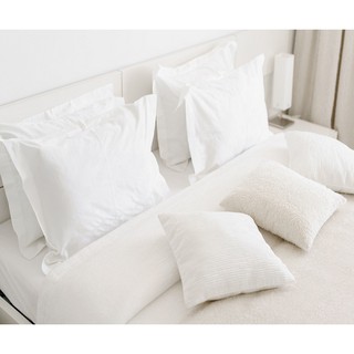 Cặp vỏ gối trắng trơn 50x70cm 100% cotton