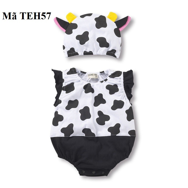 Bộ body cotton có mũ hình thú ngộ nghĩnh cho bé yêu