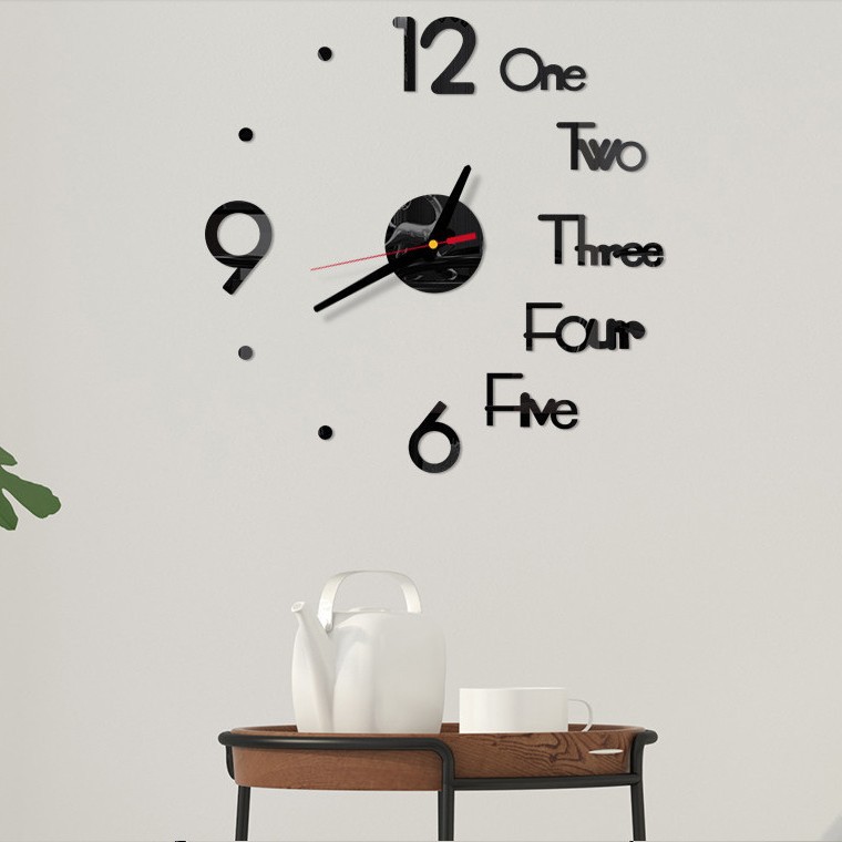 Đồng hồ dán tường 3D dành cho trang trí nhà cửa