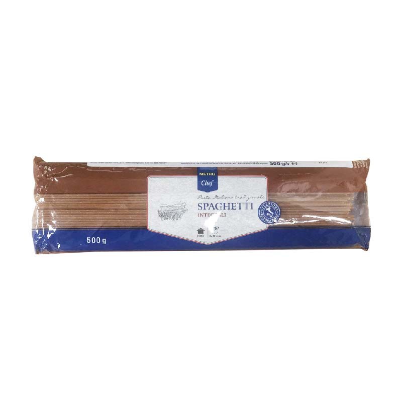 Mì Spaghetti Nguyên Cám Whole Wheat Hữu Cơ Metro Chef Gói 500g