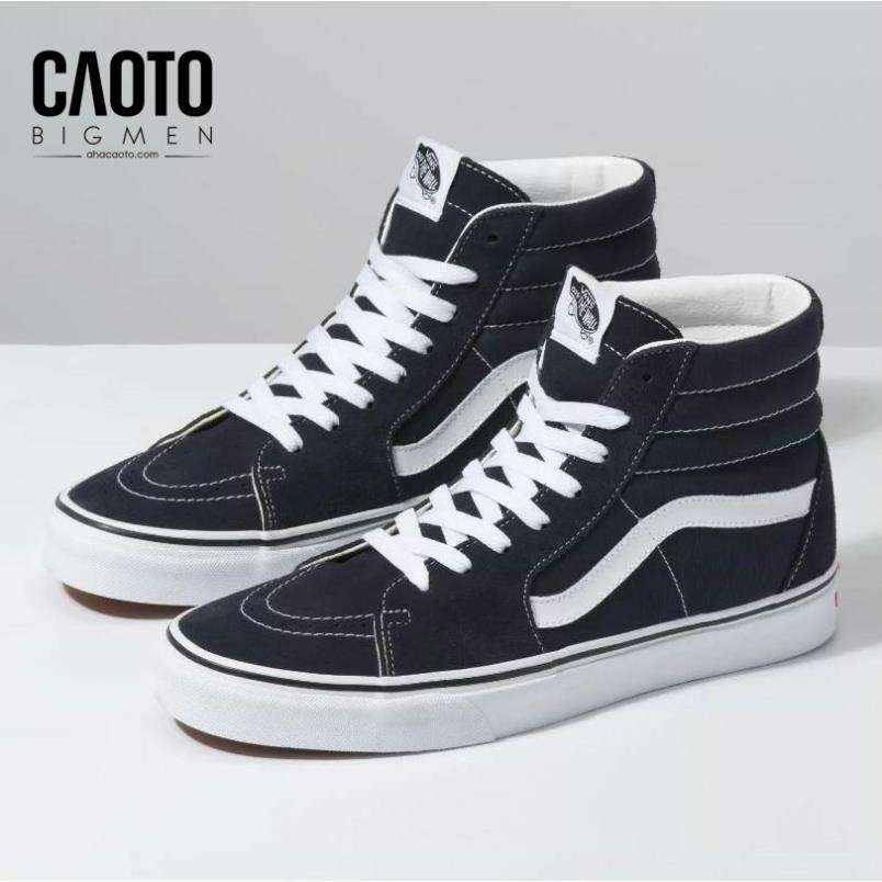 Giày Thể Thao Nam 💖FREESHIP💖 Giày Sneaker Cổ Cao Vans Big Size Sk8-HI Đen Viền Trắng 💝