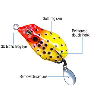 1 Mồi Câu Cá Hình Ếch Giả Mềm 5cm / 10g