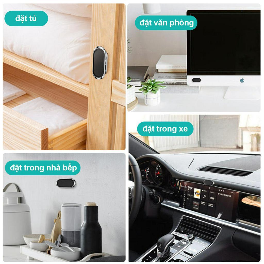 Giá Đỡ Điện Thoại Trên Ô Tô  XOAY 360 Độ Dạng Hít Bằng Nam Châm Siêu Chắc Gắn Vào Mọi Vị Trí Xe Ô Tô