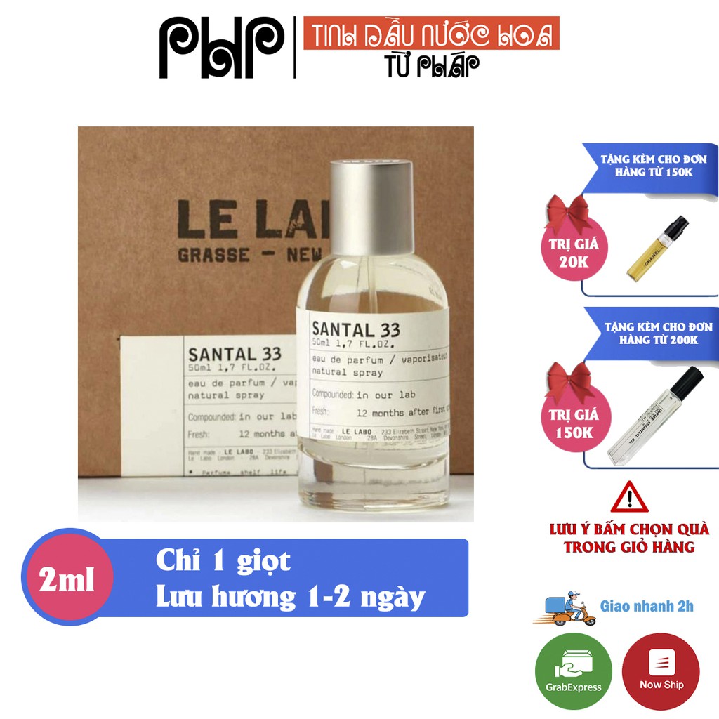 Tinh dầu nước hoa Nam Nữ Unisex Le LaBo thơm lâu từ 1 - 2 ngày dùng làm mỹ phẩm, xông phòng, khử mùi hàng cao cấp