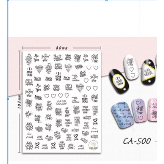 sticker chữ trang trí nail