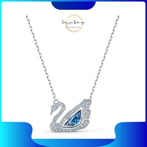 Dây Chuyền Swarovski, Vòng Cổ Nữ Thiên Nga Trắng Dây Bạc Đá Chuyển Động Cao Cấp Fullbox - Trangsucthiennga