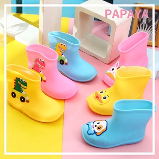 Ủng đi mưa đế mềm chống trượt giữ ấm mùa xuân thu cho bé