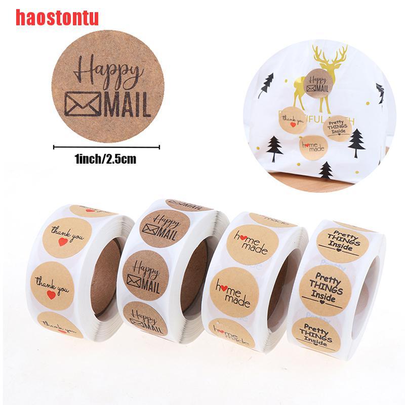 Set 500 Nhãn Dán 1 inch In Chữ Thank You Trang Trí Tiệc